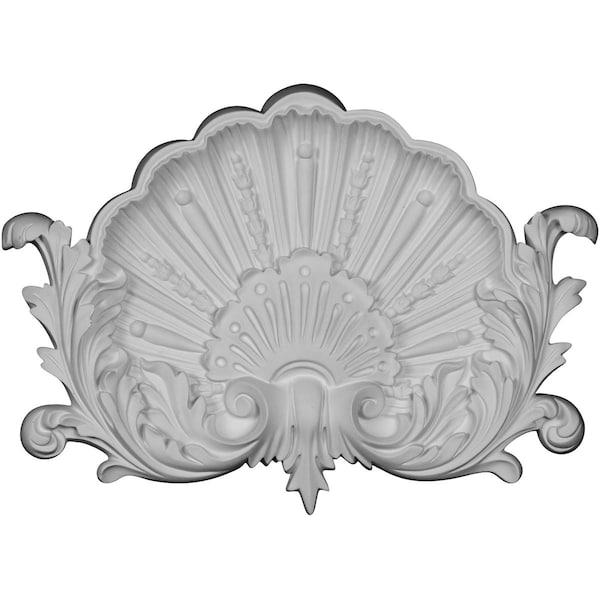 Ekena Millwork 13 3/4"W x 9 3/4"H x 1 3/8"P Shell Onlay - ONL13X09X01SH