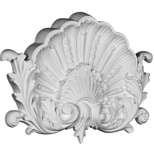 Ekena Millwork 13 3/4"W x 9 3/4"H x 1 3/8"P Shell Onlay - ONL13X09X01SH