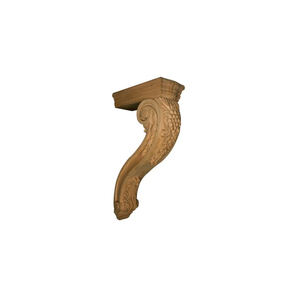 Osborne Wood Products 34 1/2 x 8 1/4 x 18 Xtra Large Open Grape Corbel in Rubberwood <sm - 891866RW