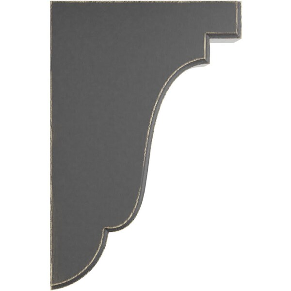 Ekena Millwork 1 3/4"W x 5"D x 7 1/2"H Bedford Wood Vintage Decor Bracket, Black - BKTWD02X05X08BEBL