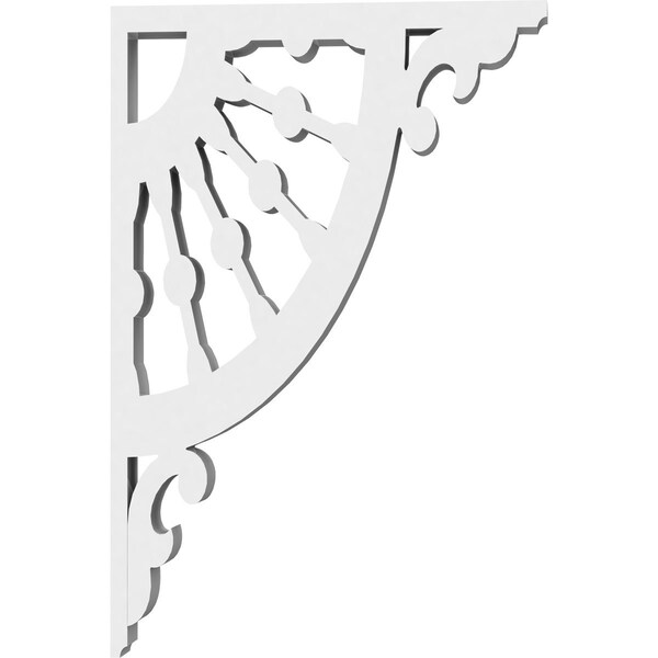 Ekena Millwork Wagon Wheel Architectural Grade PVC Bracket, 5/8"W X 4"D X 6"H - BKTP01X04X06WW