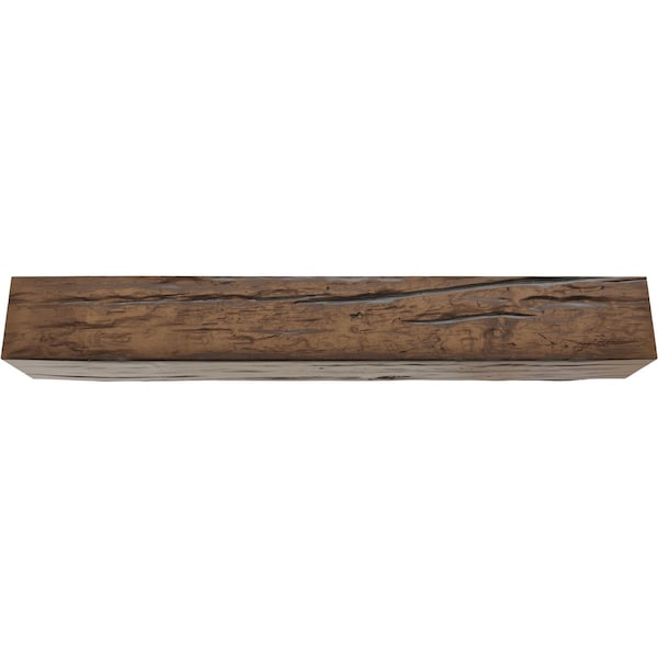 Ekena Millwork 2-Sided (L-beam) Riverwood Endurathane Faux Wood Ceiling Beam, Premium Aged, 12"W x 12"H  x 12'L - BMRW2C0120X120X144ZD