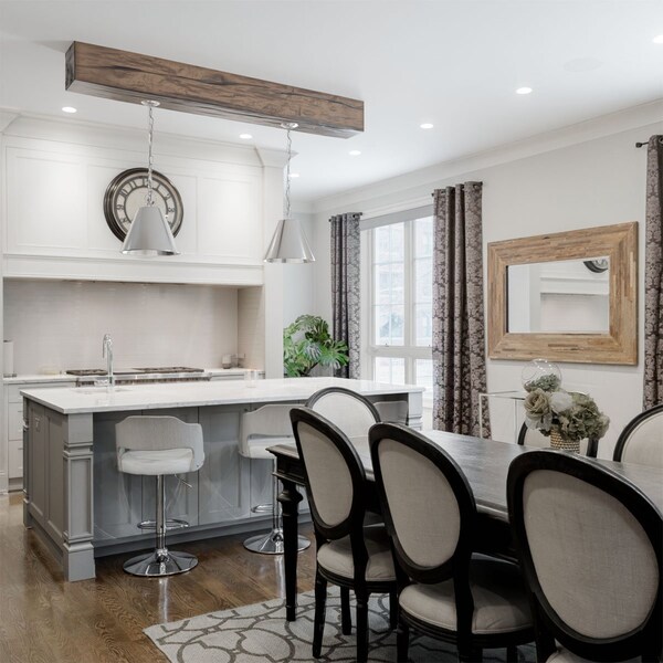 Ekena Millwork 2-Sided (L-beam) Riverwood Endurathane Faux Wood Ceiling Beam, Premium Aged, 12"W x 12"H  x 12'L - BMRW2C0120X120X144ZD