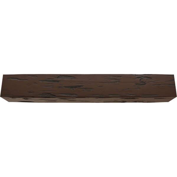 Ekena Millwork 3-Sided (U-beam) Pecky Cypress Endurathane Faux Wood Ceiling Beam, Premium Hickory, 4"Wx4"H x16'L - BMPC3C0040X040X192ZH