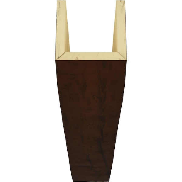 Ekena Millwork 3-Sided (U-beam) Riverwood Endurathane Faux Wood Ceiling Beam, Premium Hickory, 12"W x 12"H  x 24'L - BMRW3C0120X120X288ZH