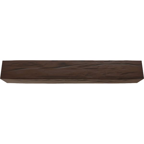 Ekena Millwork 3-Sided (U-beam) Riverwood Endurathane Faux Wood Ceiling Beam, Premium Hickory, 12"W x 12"H  x 24'L - BMRW3C0120X120X288ZH