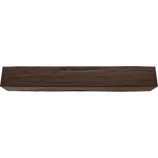 Ekena Millwork 3-Sided (U-beam) Riverwood Endurathane Faux Wood Ceiling Beam, Premium Hickory, 12"W x 12"H  x 24'L - BMRW3C0120X120X288ZH