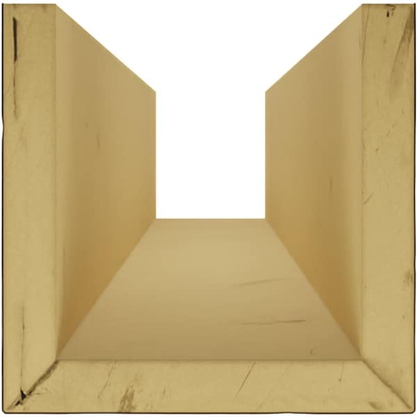Ekena Millwork 3-Sided (U-beam) Riverwood Endurathane Faux Wood Ceiling Beam, Premium Hickory, 12"W x 12"H  x 24'L - BMRW3C0120X120X288ZH