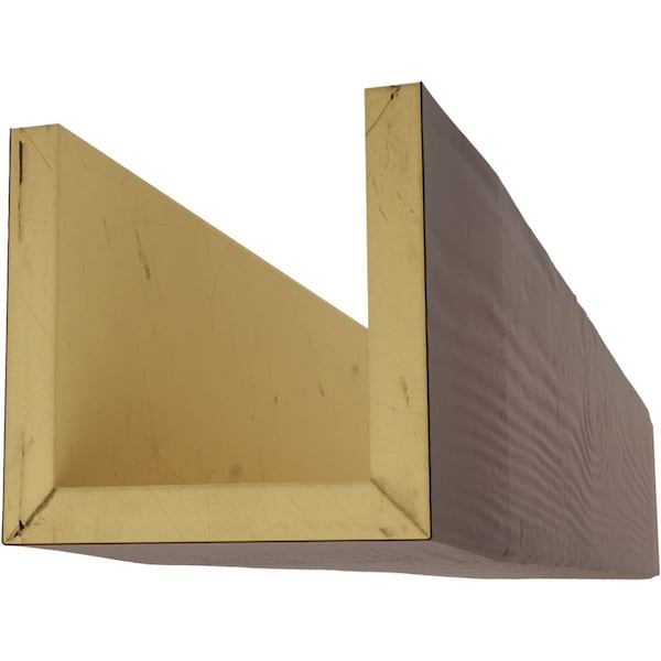 Ekena Millwork 3-Sided (U-beam) Sandblasted Endurathane Faux Wood Ceiling Beam, Premium Cherry, 6"W x 6"H  x 8'L - BMSD3C0060X060X096ZY