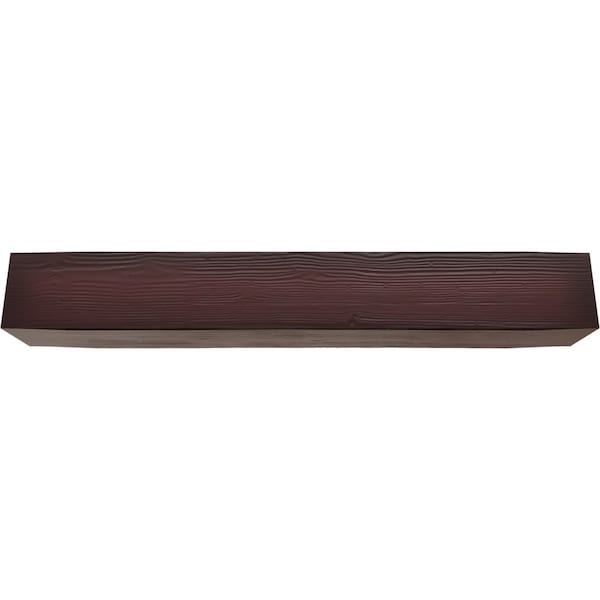 Ekena Millwork 3-Sided (U-beam) Sandblasted Endurathane Faux Wood Ceiling Beam, Premium Cherry, 6"W x 6"H  x 8'L - BMSD3C0060X060X096ZY