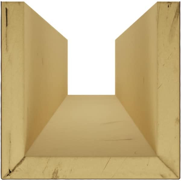 Ekena Millwork 3-Sided (U-beam) Sandblasted Endurathane Faux Wood Ceiling Beam, Premium Cherry, 6"W x 6"H  x 8'L - BMSD3C0060X060X096ZY
