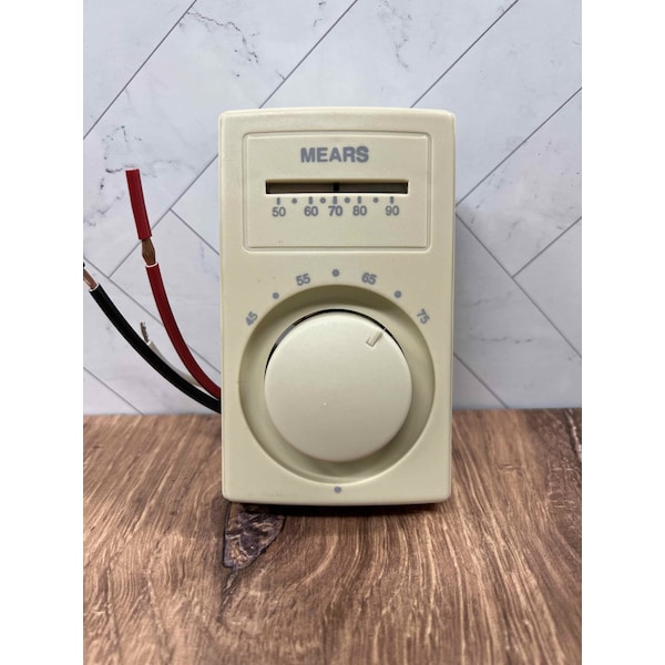 Mears Single pole with thermometoer & anticipator also in white - M611WT