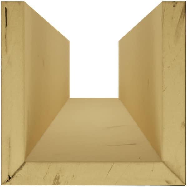 Ekena Millwork 3-Sided (U-beam) Pecky Cypress Endurathane Faux Wood Ceiling Beam, Premium Mahogany, 4"Wx4"H x18'L - BMPC3C0040X040X216ZM