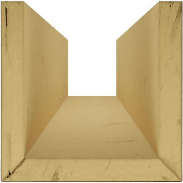 Ekena Millwork 3-Sided (U-beam) Knotty Pine Endurathane Faux Wood Ceiling Beam, Premium Cherry, 10"W x 4"H  x 18'L - BMKP3C0100X040X216ZY