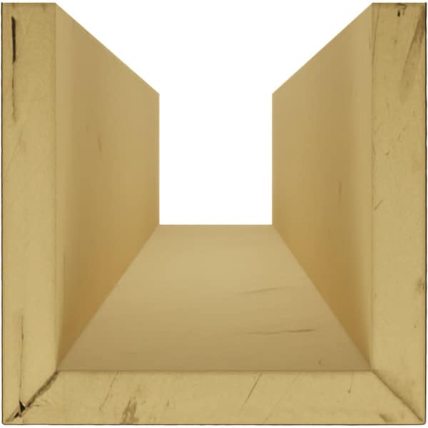 Ekena Millwork 3-Sided (U-beam) Rough Sawn Endurathane Faux Wood Ceiling Beam, Premium Hickory, 6"W x 4"H  x 14'L - BMRS3C0060X040X168ZH