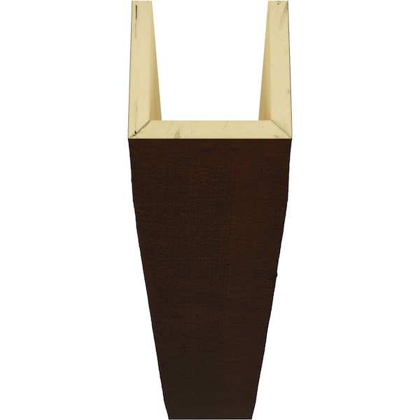 Ekena Millwork 3-Sided (U-beam) Rough Sawn Endurathane Faux Wood Ceiling Beam, Premium Hickory, 6"W x 4"H  x 14'L - BMRS3C0060X040X168ZH