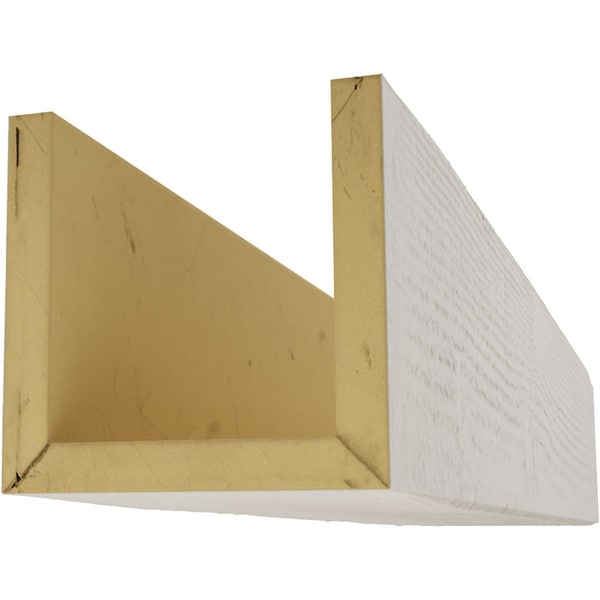 Ekena Millwork 3-Sided (U-beam) Rough Sawn Endurathane Faux Wood Ceiling Beam, Factory Prepped, 4"W x 6"H  x 12'L - BMRS3C0040X060X144UN
