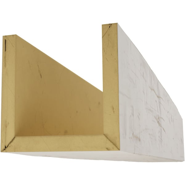Ekena Millwork 3-Sided (U-beam) Hand Hewn Endurathane Faux Wood Ceiling Beam, Factory Prepped, 12"W x 8"H  x 18'L - BMHH3C0120X080X216UN