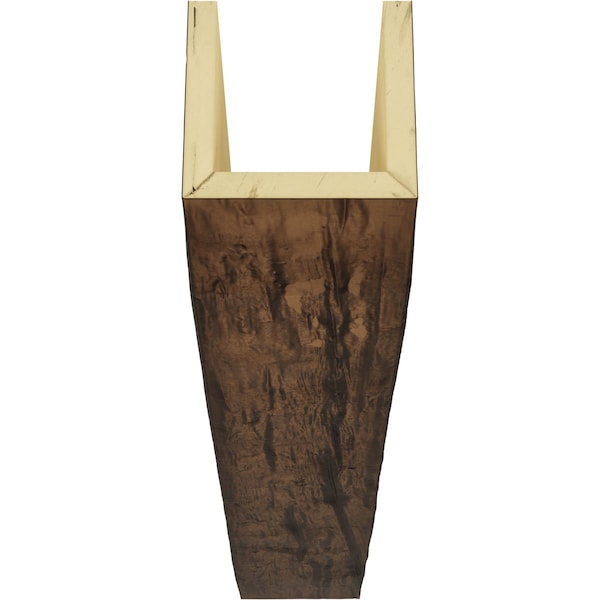 Ekena Millwork 3-Sided (U-beam) Riverwood Endurathane Faux Wood Ceiling Beam, Premium Aged, 12"W x 10"H  x 16'L - BMRW3C0120X100X192ZD