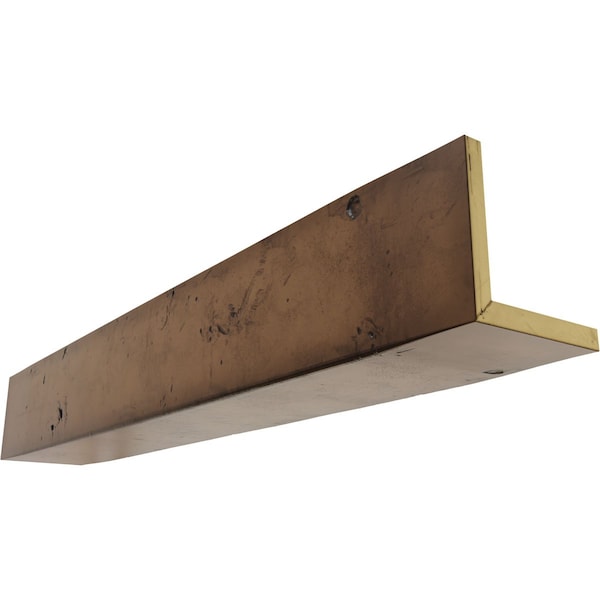 Ekena Millwork 2-Sided (L-beam) Knotty Pine Endurathane Faux Wood Ceiling Beam, Premium Aged, 8"W x 10"H  x 14'L - BMKP2C0080X100X168ZD