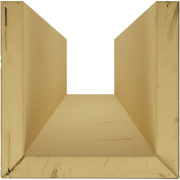Ekena Millwork 3-Sided (U-beam) Pecky Cypress Endurathane Faux Wood Ceiling Beam, Premium Hickory, 4"Wx4"H x22'L - BMPC3C0040X040X264ZH