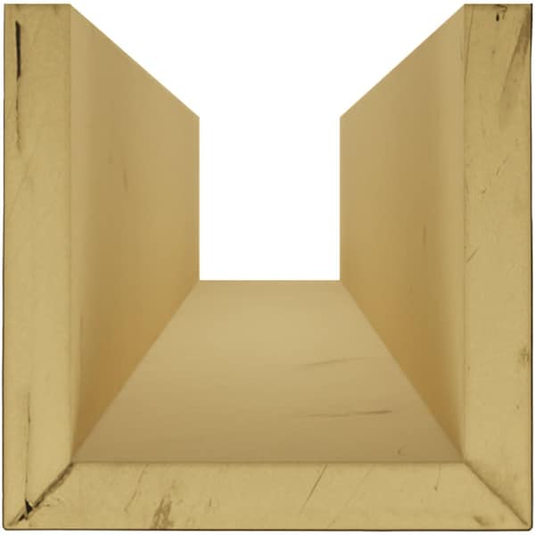 Ekena Millwork 3-Sided (U-beam) Hand Hewn Endurathane Faux Wood Ceiling Beam, Premium Aged, 12"W x 8"H  x 22'L - BMHH3C0120X080X264ZD