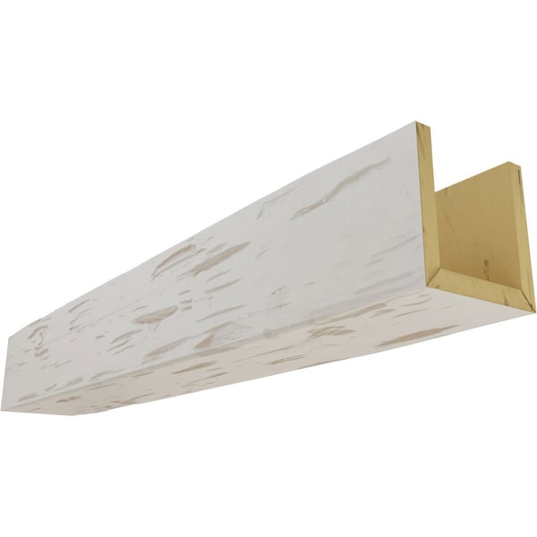 Ekena Millwork 3-Sided (U-beam) Pecky Cypress Endurathane Faux Wood Ceiling Beam, Factory Prepped, 4"Wx4"H x12'L - BMPC3C0040X040X144UN