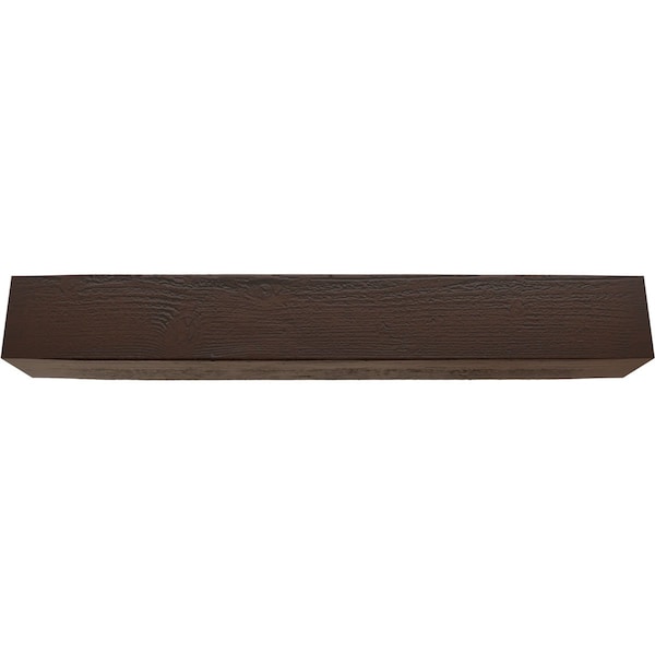 Ekena Millwork 3-Sided (U-beam) Rough Sawn Endurathane Faux Wood Ceiling Beam, Premium Hickory, 12"W x 8"H  x 20'L - BMRS3C0120X080X240ZH