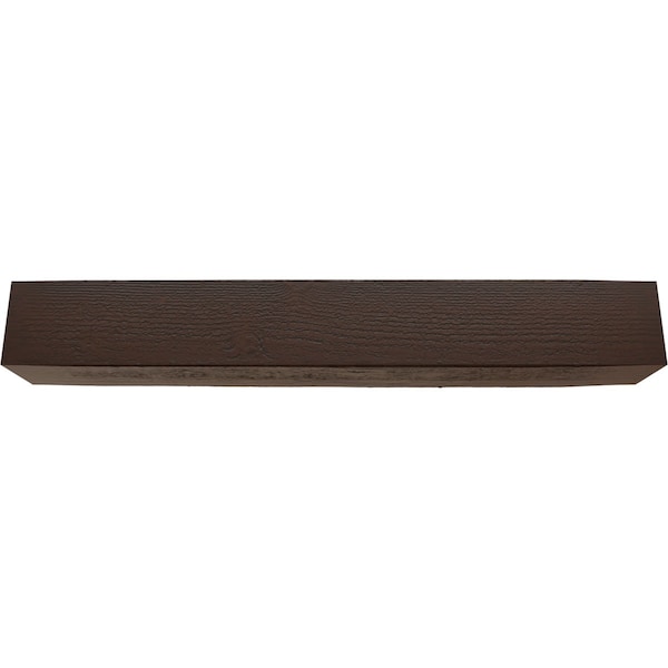 Ekena Millwork 3-Sided (U-beam) Rough Sawn Endurathane Faux Wood Ceiling Beam, Premium Hickory, 12"W x 8"H  x 20'L - BMRS3C0120X080X240ZH