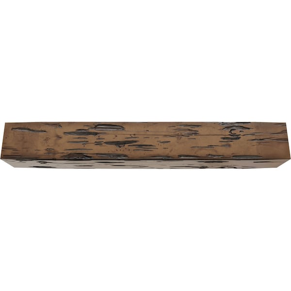 Ekena Millwork 3-Sided (U-beam) Pecky Cypress Endurathane Faux Wood Ceiling Beam, Premium Aged, 8"W x 12"H  x 12'L - BMPC3C0080X120X144ZD