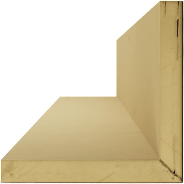 Ekena Millwork 2-Sided (L-beam) Hand Hewn Endurathane Faux Wood Ceiling Beam, Premium Aged, 8"W x 4"H  x 14'L - BMHH2C0080X040X168ZD