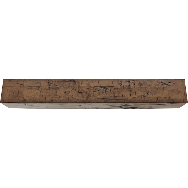 Ekena Millwork 2-Sided (L-beam) Hand Hewn Endurathane Faux Wood Ceiling Beam, Premium Aged, 8"W x 4"H  x 14'L - BMHH2C0080X040X168ZD