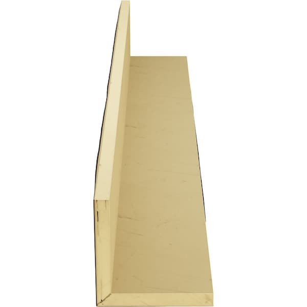 Ekena Millwork 2-Sided (L-beam) Hand Hewn Endurathane Faux Wood Ceiling Beam, Premium Aged, 8"W x 4"H  x 14'L - BMHH2C0080X040X168ZD