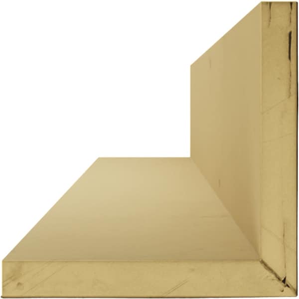 Ekena Millwork 2-Sided (L-beam) Rough Cedar Endurathane Faux Wood Ceiling Beam, Premium Aged, 12"W x 12"H  x 12'L - BMRC2C0120X120X144ZD