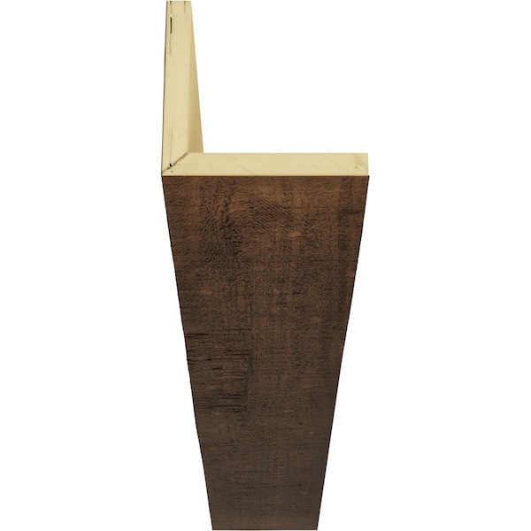 Ekena Millwork 2-Sided (L-beam) Rough Cedar Endurathane Faux Wood Ceiling Beam, Premium Aged, 12"W x 12"H  x 12'L - BMRC2C0120X120X144ZD