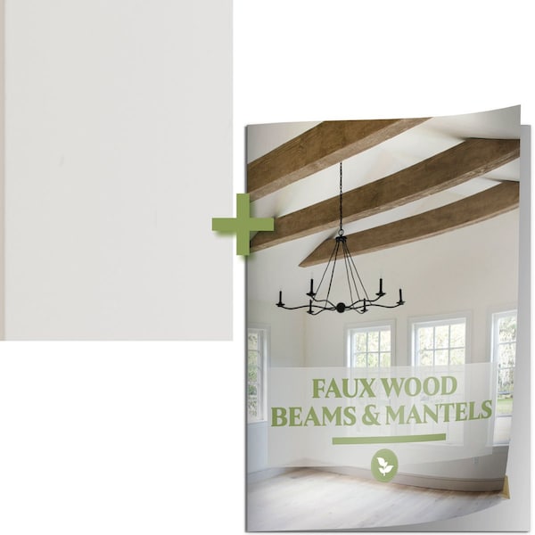 Ekena Millwork 10-inch x 7-inch SAMPLE - Smooth Endurathane Faux Wood Beam w/ Catalog -Factory Prepped Finish - SAMPLE-KIT-BMSMUN