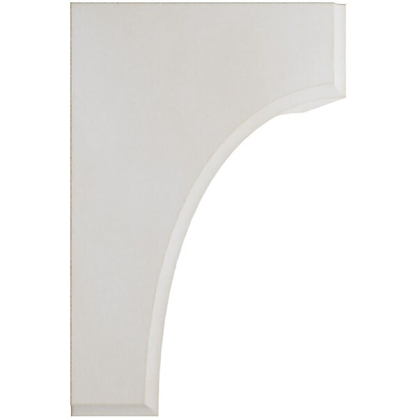 Ekena Millwork 5 1/4"W x 4"D x 6"H Clarksville Wood Vintage Decor Bracket, Chalk Dust White - BKTWD05X04X06CVWH