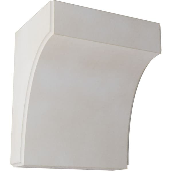 Ekena Millwork 5 1/4"W x 4"D x 6"H Clarksville Wood Vintage Decor Bracket, Chalk Dust White - BKTWD05X04X06CVWH