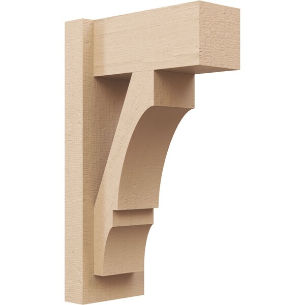 Ekena Millwork 6-in W x 12-in D x 20-in H Balboa Block Rough Cedar Woodgrain TimberThane Outlooker, Primed Tan - OUTUR060X12X20BOA44RCPR