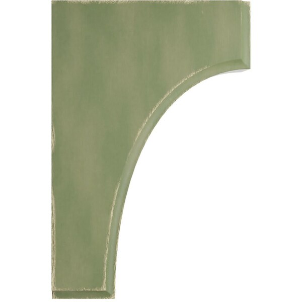 Ekena Millwork 1 3/4"W x 4"D x 6"H Clarksville Wood Vintage Decor Bracket, Restoration Green - BKTWD02X04X06CVGR