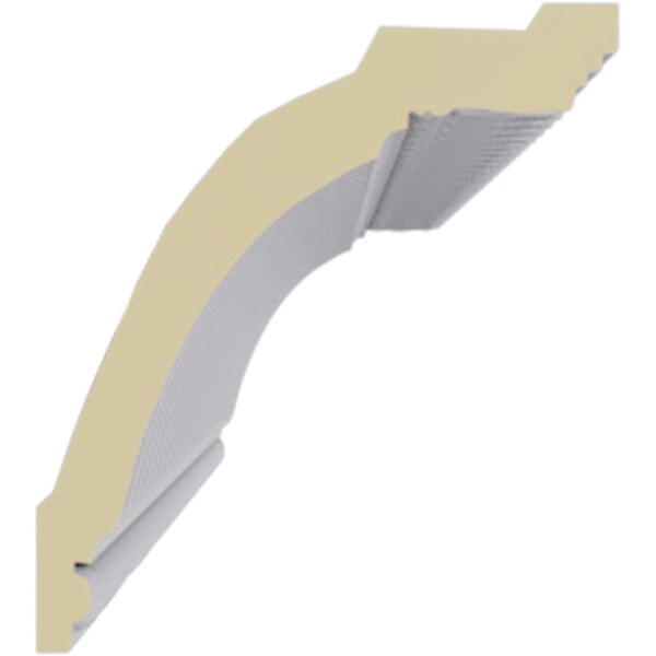 Ekena Millwork 4 3/4"H x 4 1/4"P x 6 1/8"F x 94 1/2"L, (1 1/8" Repeat), Cove Dentil with Bead Crown Moulding - MLD05X05X06DE