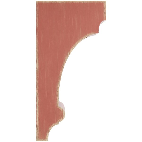 Ekena Millwork 5 1/2"W x 7"D x 14"H Diane Recessed Wood Vintage Decor Corbel, Salvage Red - CORWD06X07X14DIRD