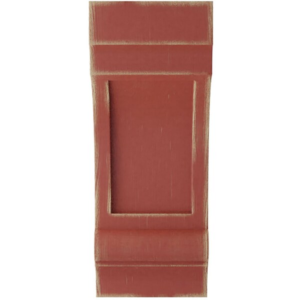 Ekena Millwork 5 1/2"W x 7"D x 14"H Diane Recessed Wood Vintage Decor Corbel, Salvage Red - CORWD06X07X14DIRD