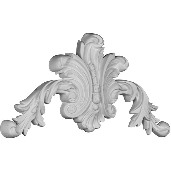 Ekena Millwork 11"W x 5 5/8"H x 1 1/8"P Beaded Center Onlay - ONL11X05X01BE