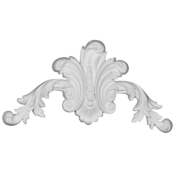 Ekena Millwork 11"W x 5 5/8"H x 1 1/8"P Beaded Center Onlay - ONL11X05X01BE