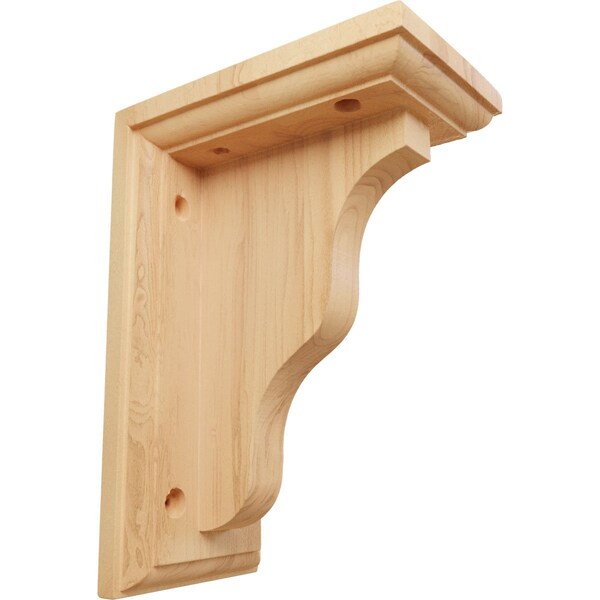 Ekena Millwork 3"W x 5"D x 7"H Hamilton Traditional Bracket, Red Oak - BKT03X05X07HARO