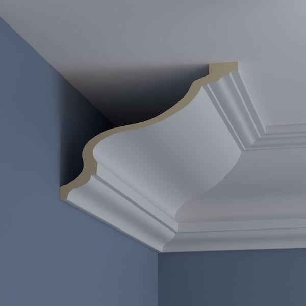 Ekena Millwork 9 7/8"H x 13 3/4"P x 17"F x 94 1/2"L Marseille Crown Moulding - MLD10X14X17MA