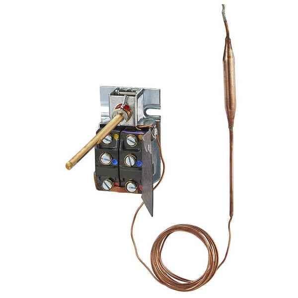 Johnson Controls Line Volt Mechanical Tstat, Open/Close on Rise, SPDT, 24 to 277V AC - A28GA-23C