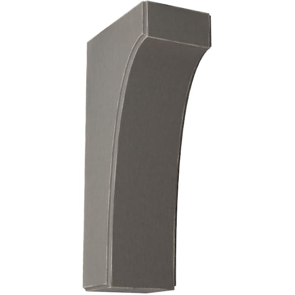 Ekena Millwork 3 1/2"W x 6"D x 12"H Clarksville Wood Vintage Decor Bracket, Reclaimed Grey - BKTWD04X06X12CVGY