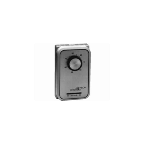 Johnson Controls Line Voltage Thermostat, Thermostat, Close on Rise, 40 Degrees to 90 Degrees F, SPST, 24 to 277V AC - T26J-7C